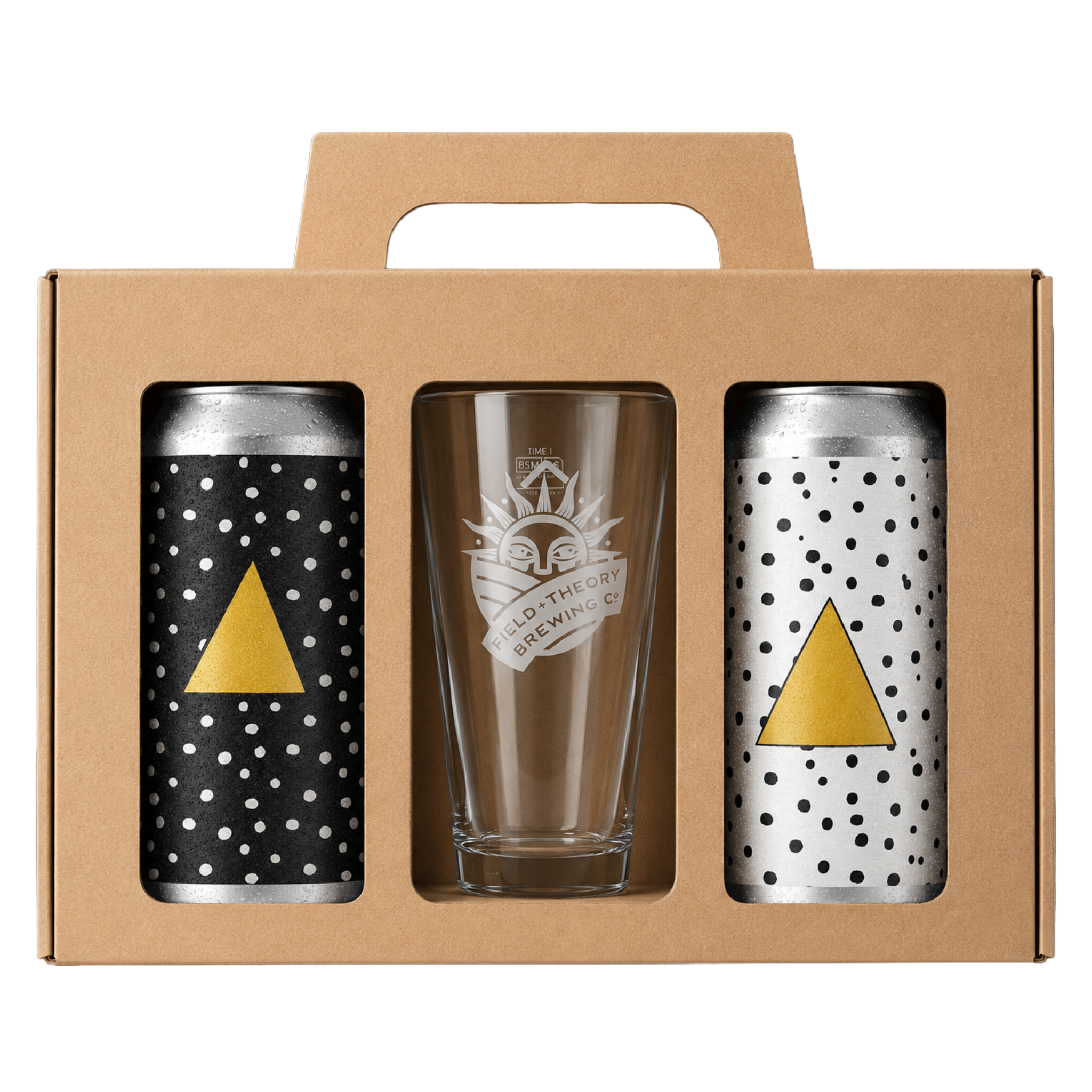 Two can and glass gift box