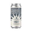 Can of Field Theory Brewing Co. Drift Rustic Lager on a white background