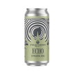 Beer can with 'Field Theory Brewing Co. Echo Strata IPA' label on a white background