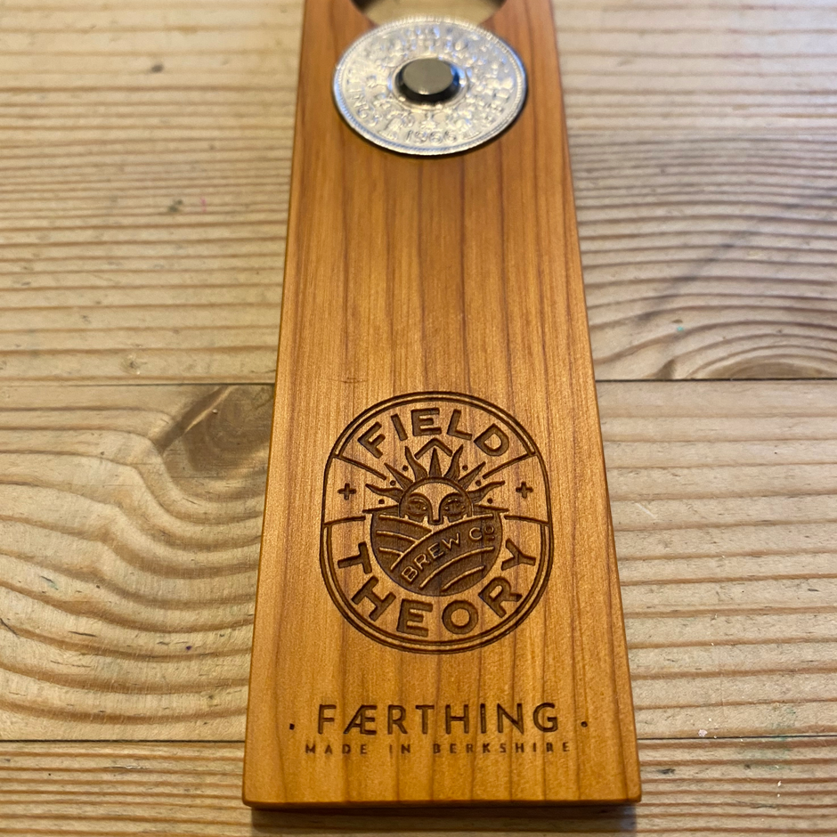 Reclaimed wood + Vintage Coin Bar Blade