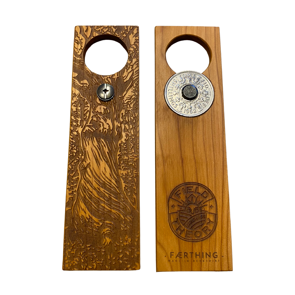 Reclaimed wood + Vintage Coin Bar Blade