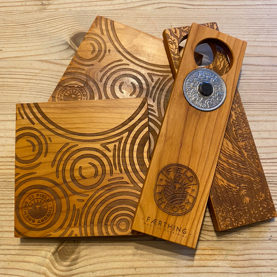 Reclaimed wood + Vintage Coin Bar Blade