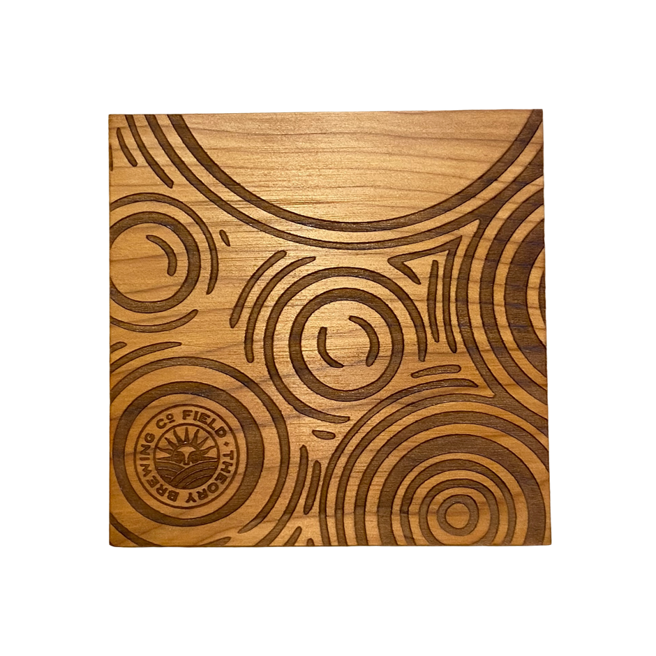 Reclaimed Wood + Leather Coaster