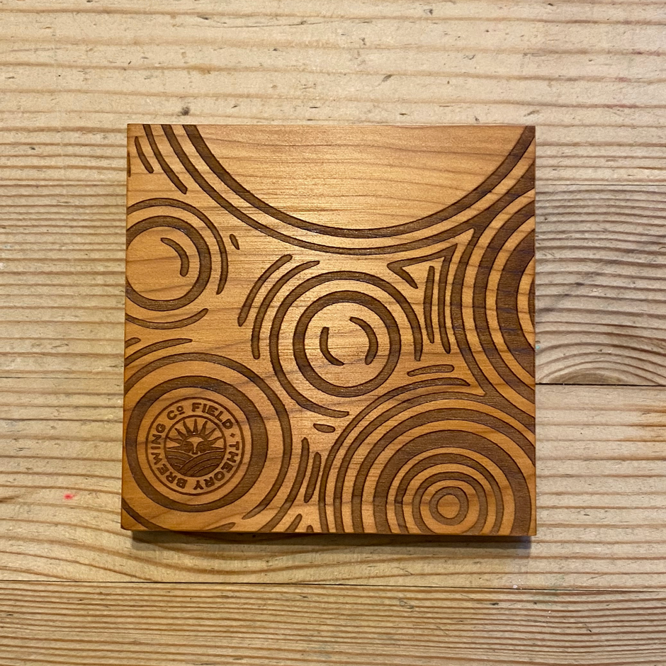 Reclaimed Wood + Leather Coaster