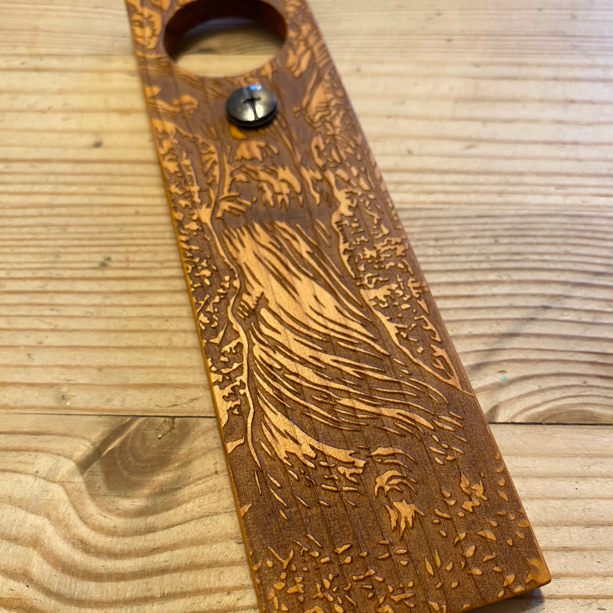 Reclaimed wood + Vintage Coin Bar Blade